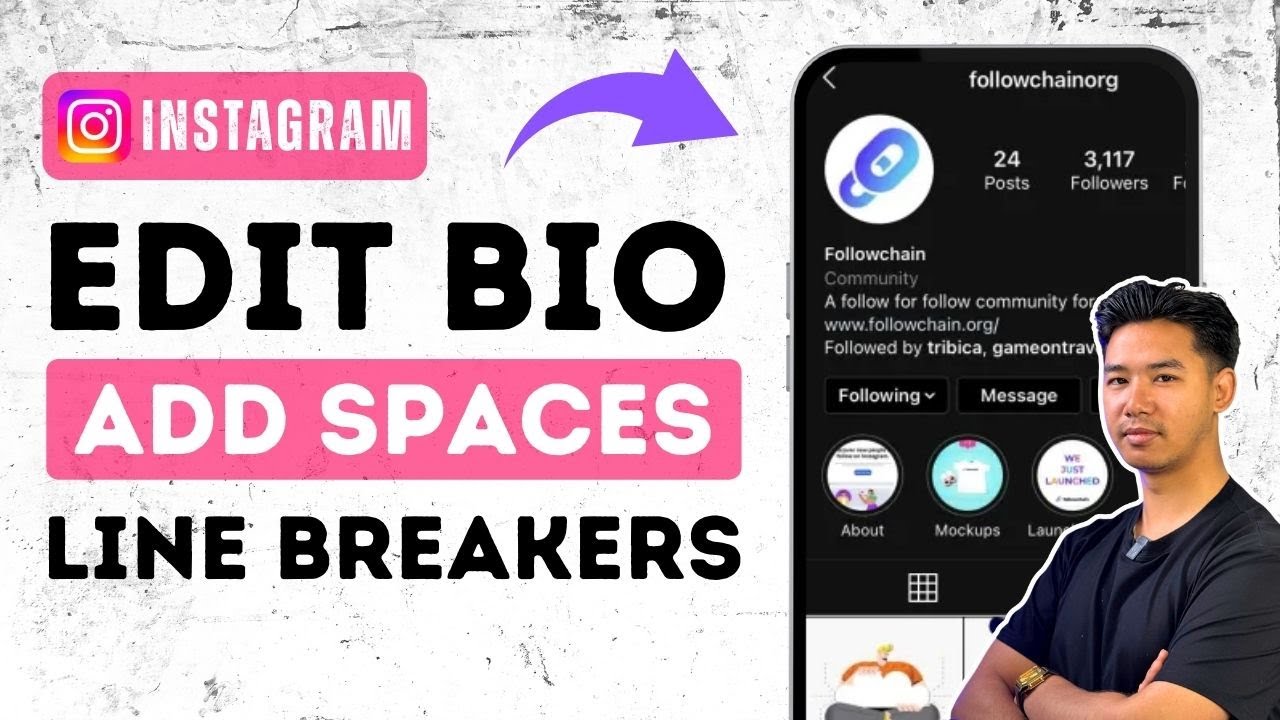 How To Edit Your Instagram Bio - Add Spaces & Line Breaks - YouTube