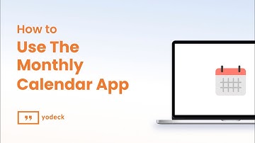 How To Use The Monthly Calendar App With Yodeck