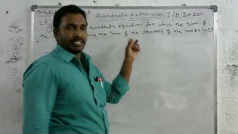 Sr inter maths - QUADRATIC EXPRESSIONS 3.1