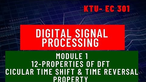 Digital Signal Processing Module 1 Part 12 Circular time shift and time reversal property.