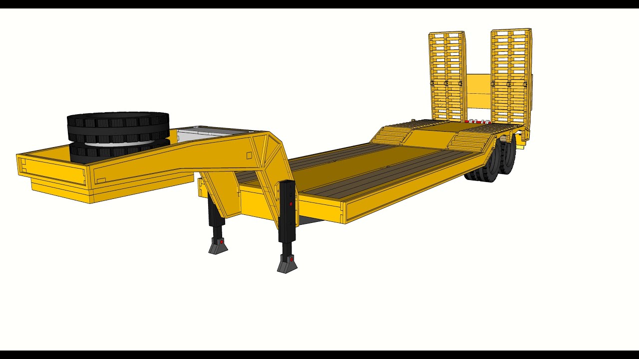 Nova prancha rebaixada 2 eixos em MDF escala 1/14, logo logo estará ao vivo e em cores.