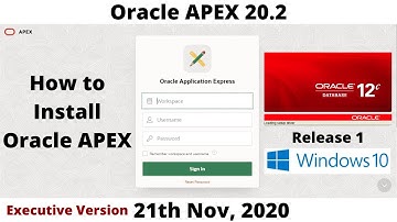 Oracle APEX 20.2 Installation | Executive 8K
