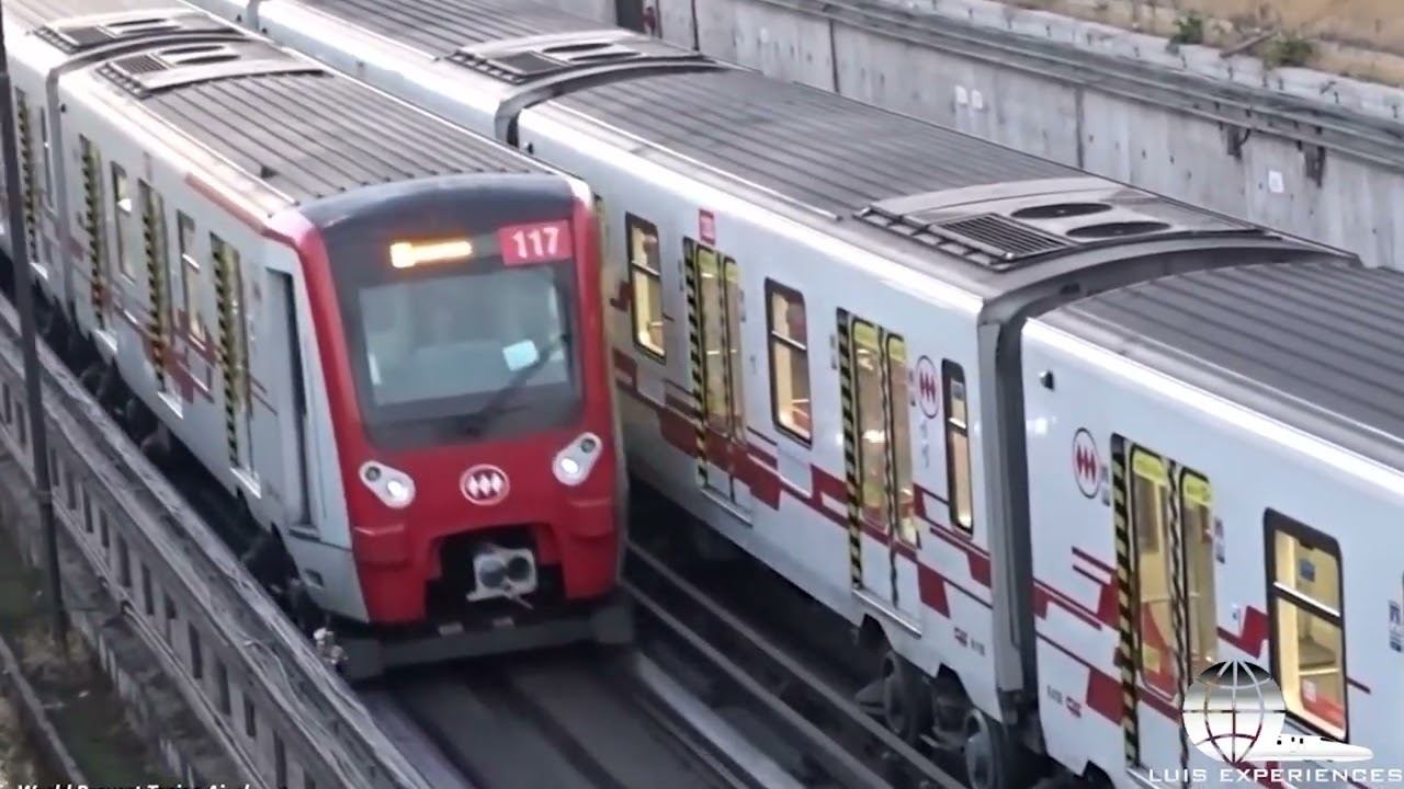 LOS MEJORES VÍDEOS DE LOS TRENES NEUMÁTICOS DEL METRO DE SANTIAGO DE CHILE