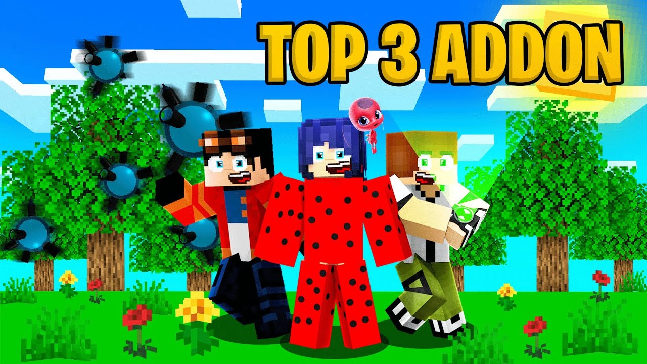 TOP 3 MELHORES ADDONS PARA MINECRAFT BEDROCK! (MCPE/MINECRAFT PE) - YouTube