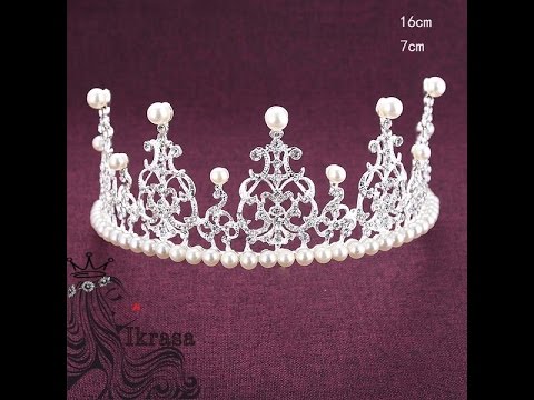 Видео обзор роскошная Корона серебряный цвет диадема тиара купить Киев взять на прокат оренда