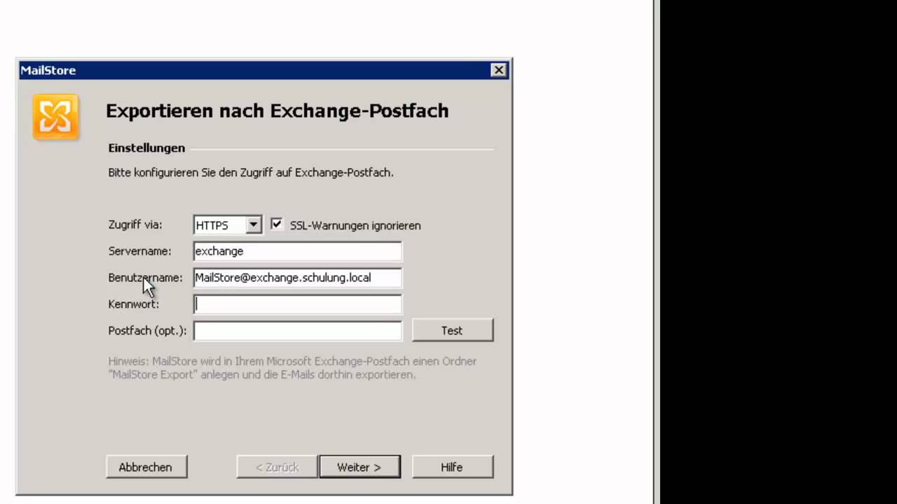 MailStore - Exportieren aus dem Archiv: Wiederherstellung von Postfächer oder Ordnerstrukturen