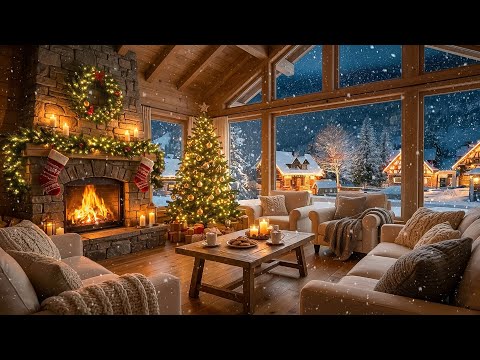 Instrumental Christmas Music With Fireplace 🔥 Soothing Christmas Ambience 🌲Relaxing Christmas Music
