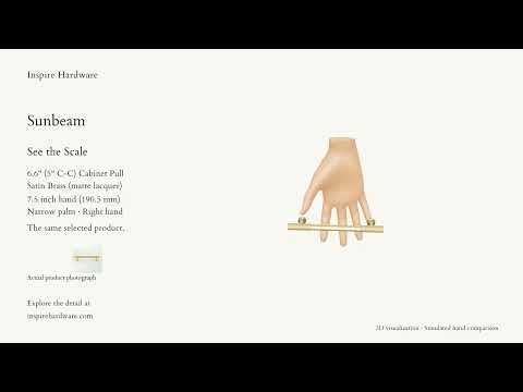 Video preview: Sunbeam, Satin Brass (matte lacquer) / 6.6" (5" C-C)