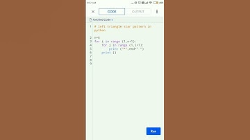 left triangle star pattern in python. #shorts #shortsvideo