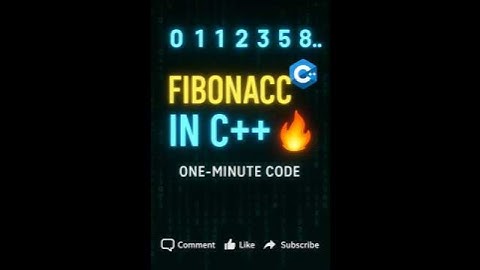 Fibonacci Series in C++ |  #coding #C++