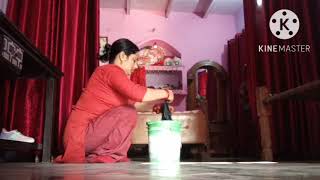 Village House Wife Floor Cleaning Vlog Indian 