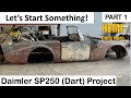 Project daimler sp250dart restoration project part 1 of a hemi v8 roadster from england