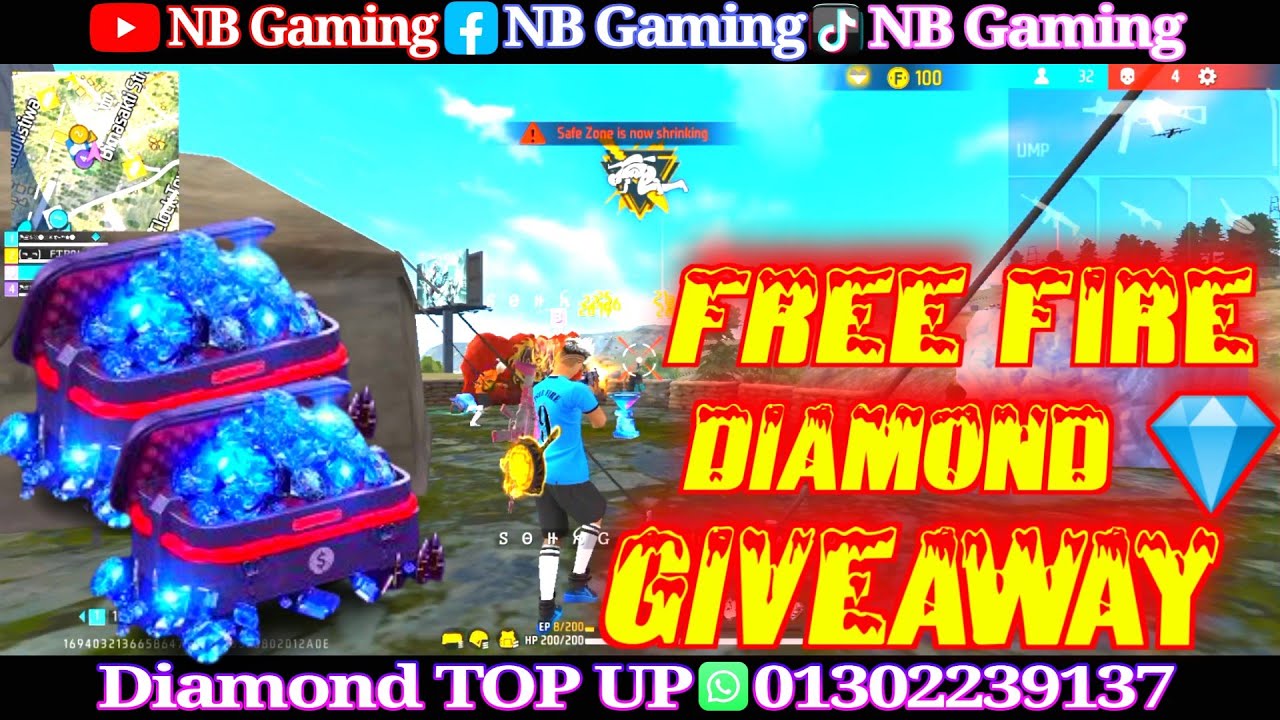 Free Fire Diamond 💎 Giveaway / Free Fire Diamond Top Up / NB Gaming