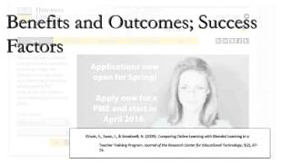 Blended Learning for Teacher Training