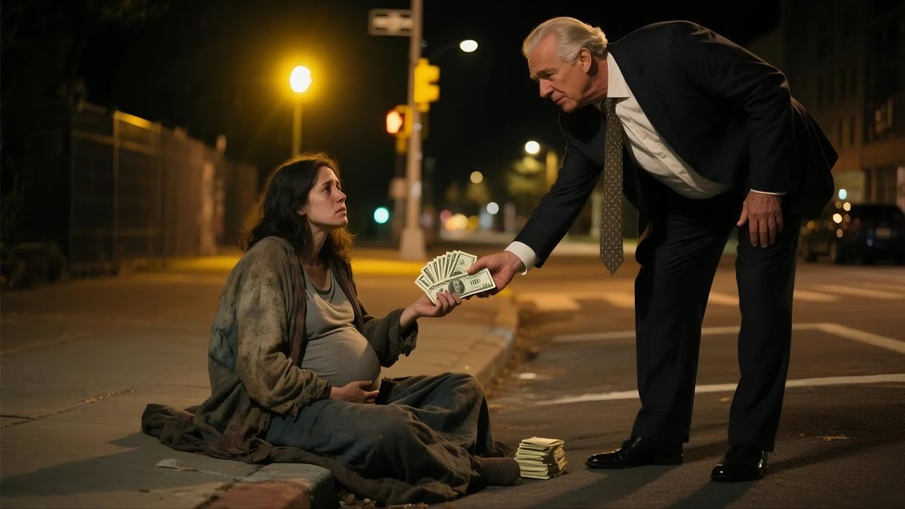 Billionaire gives $400 to pregnant homeless woman—next day, he weeps at the hospital in shock