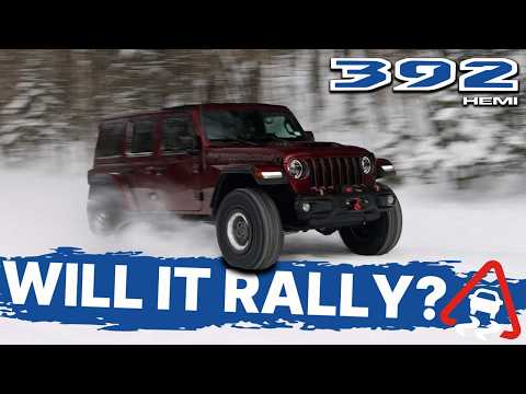 Brave Man Flings a V8 Jeep Wrangler 392 Down a Snow Rally Stage Brave Man Flings a V8 Jeep Wrangler 392 Down a Snow Rally Stage