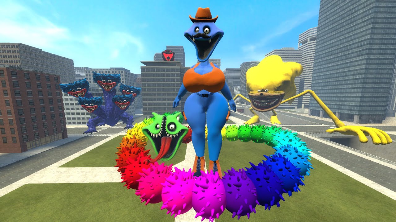 WHAT WOULD HAPPEN IF I BECAME A HUNGRY RAINBOW SNAKE IN THE BIG CITY IN GARRY'S MOD?