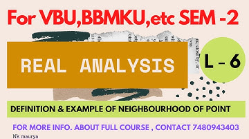 Sem 2 Paper 3 lecture 6 Neighbourhood of a points