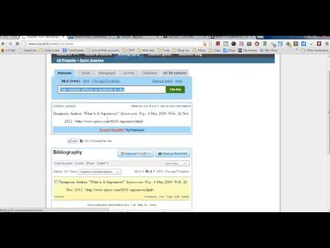 Using EasyBib to Create Citations