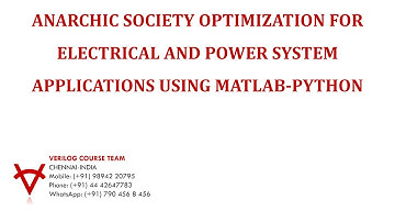 ANARCHIC SOCIETY OPTIMIZATION FOR ELECTRICAL AND POWER SYSTEM APPLICATIONS USING MATLAB-PYTHON