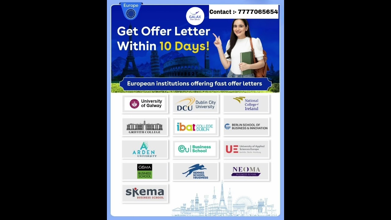 European universities| Offer In 10days| 2025 Intake| 