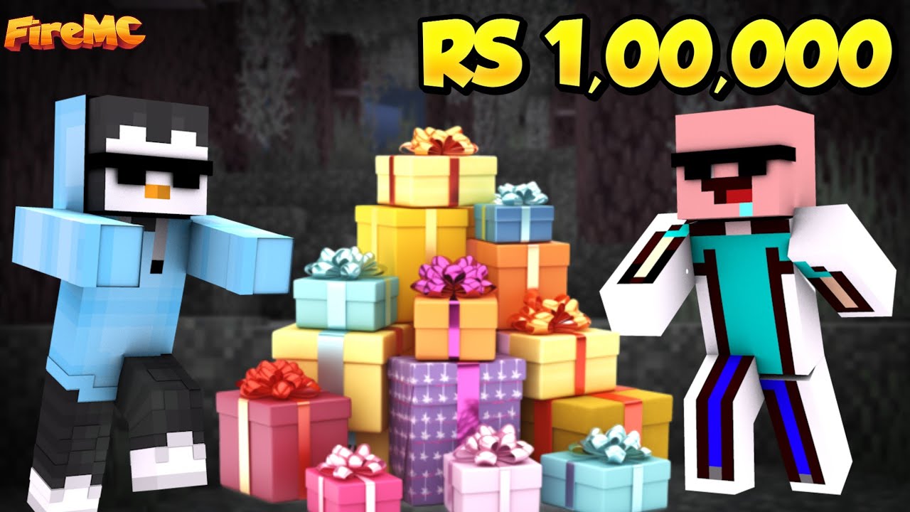 I Gave Strangers Random Gifts In Fire MC Season 5 - YouTube