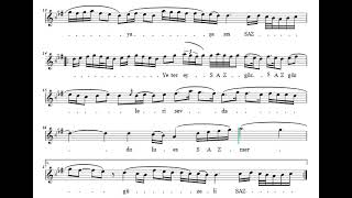 Sabrımı Gamzelerin Sihriyle Tarac Edeli - Nota Eşliğinde İcrâ (Ahenk: Kız Neyi - 4 Ses ) Resimi