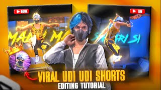 Viral FREE FIRE X UDI UDI Shorts Editing Tutorial 😱🔥 | Edit Like @AnoopEdix ❤️‍🩹 screenshot 1