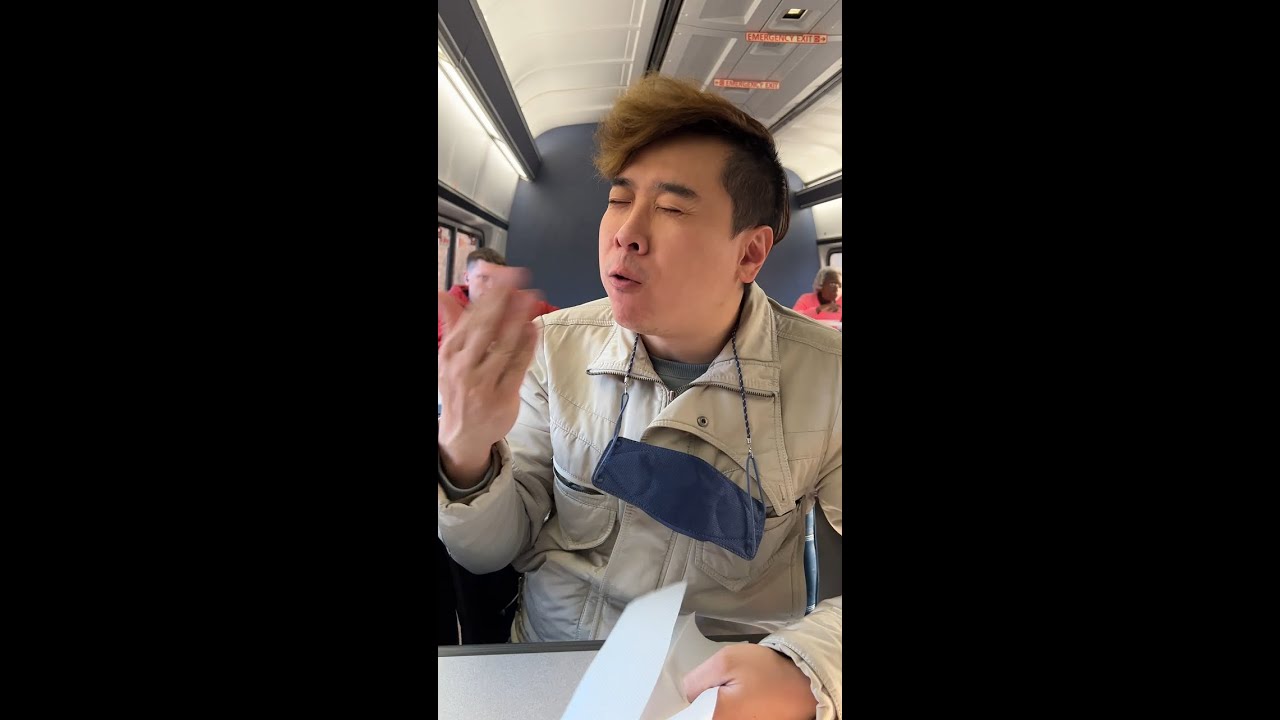 Riding Amtrak for the first time.