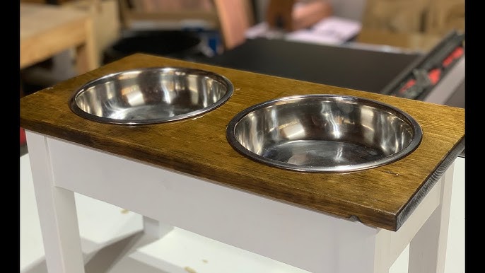 Elevated Dog Feeder Raised Dog Bowls Mid Century Modern Pet Bowls