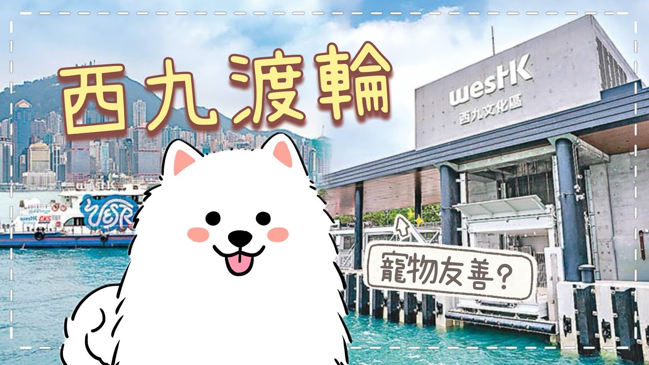 【西九渡輪】可以攜帶寵物，來往中環碼頭￼。雖然可帶狗狗上船，但不夠寵物友善！！！｜西摩Tako｜@big_dog_channel 