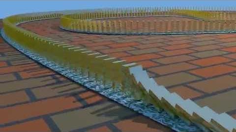 Blender physics simulation - dominoes