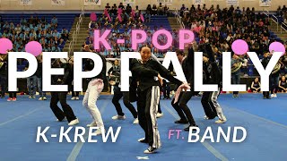 K-POP FALL PEP RALLY PERFORMANCE 2022 ft. Mighty Wolf Band (BTS "ON" & "Fire") | PWSH K-Krew