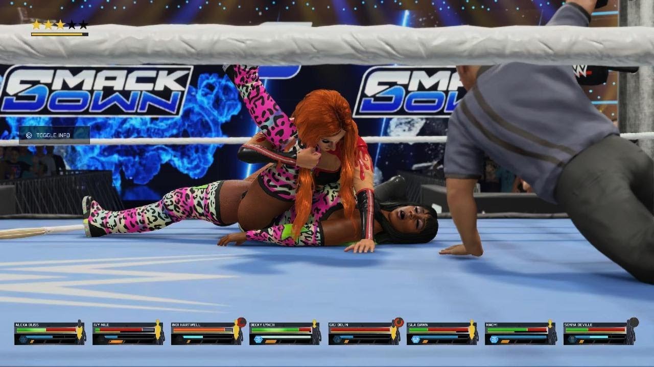 Naomi vs Dolin vs Hartwell vs Bliss vs Nile vs Lynch vs Dawn vs Deville royal rumble qual