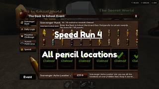 Speed Run 4 – Back-to-School event – All pencil locations guide