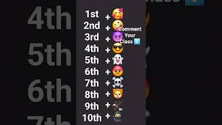 #shorts #Class #status which class is best 😎👻😡☠️🦁🦅🥷😈🤪🥰