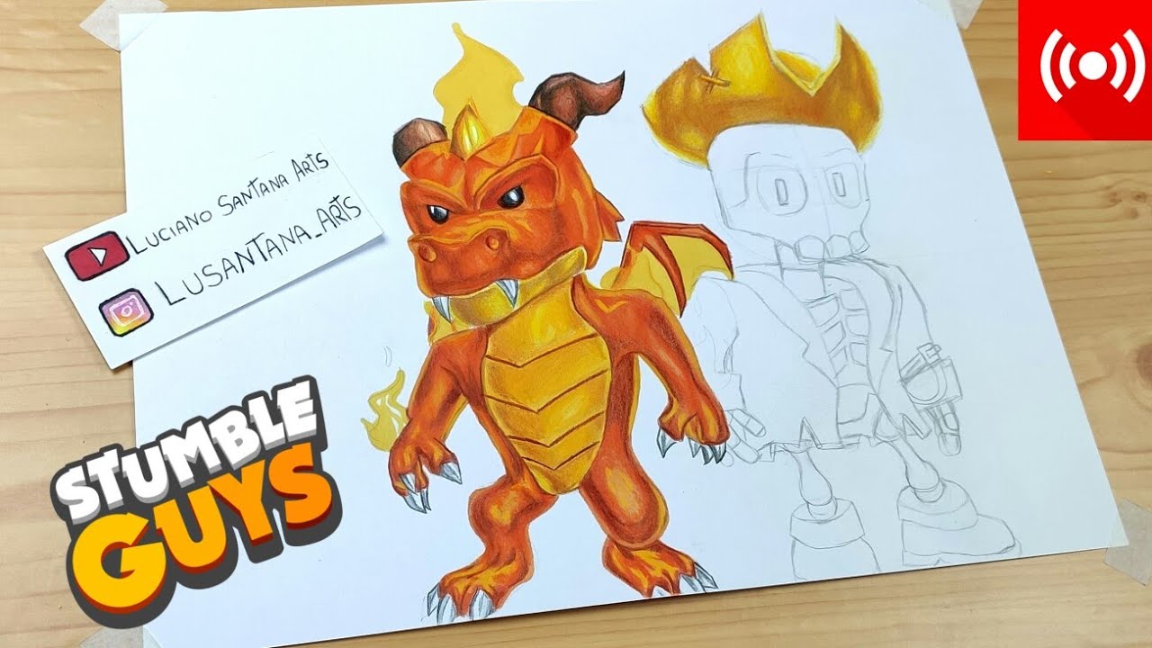 Real Time ] DESENHANDO SKINS ESPECIAIS DE STUMBLE GUYS !! 🔥 