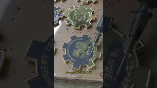 How to make color on enamel pins by hand? #enamelpins #metal #enamel