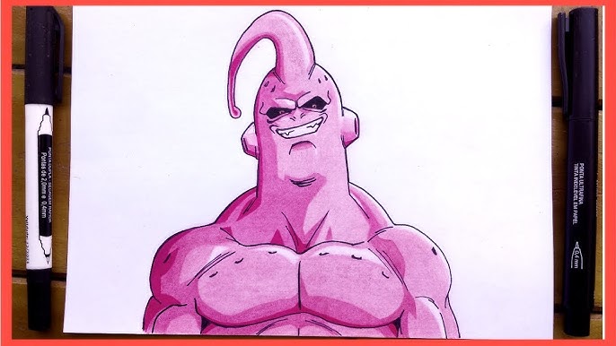 Goku/Majinbuu, Desenho por Defou-Aerographie