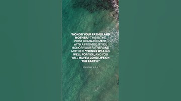 “Honor your father and mother.” This is the first commandment with a promise... #shorts
