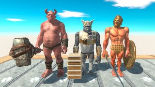 Achilles, Ghor Hammer, Ogre Lord Death Run - Animal Revolt Battle Simulator