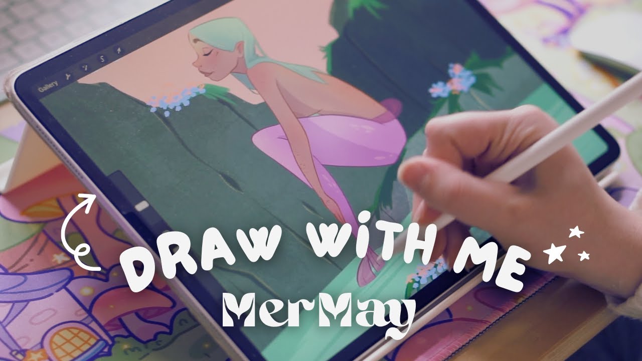 Draw With Me - MerMay 2024 with Full Background - YouTube