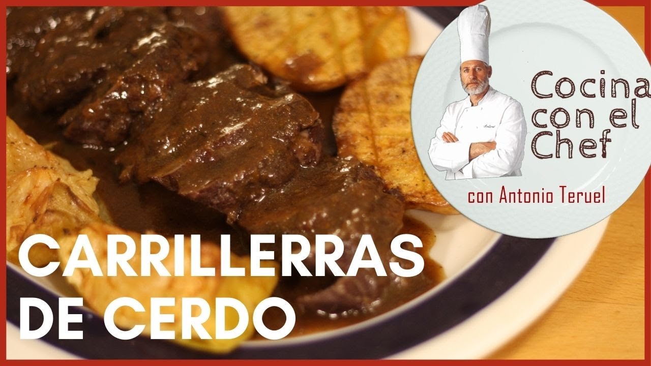 Deliciosas carrilleras, al vino tinto.