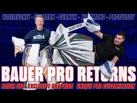 Bauer Pro Return Goalie Gear from NHL goaltenders like Vasilevskiy, Ullmark, Dubnyk and more.