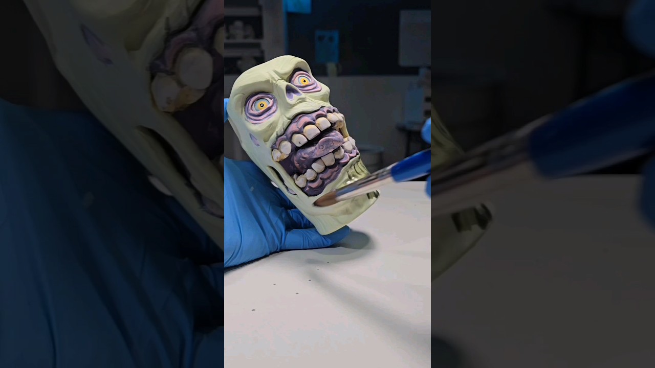 Glazing the Porcelain Zombie Mug 