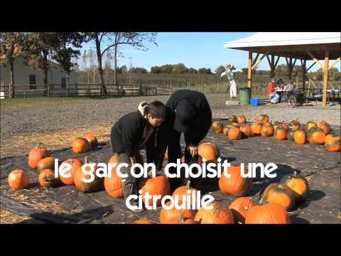 ვისწავლოთ ფრანგული # Vocabulaire # le garçon choisit une citrouille