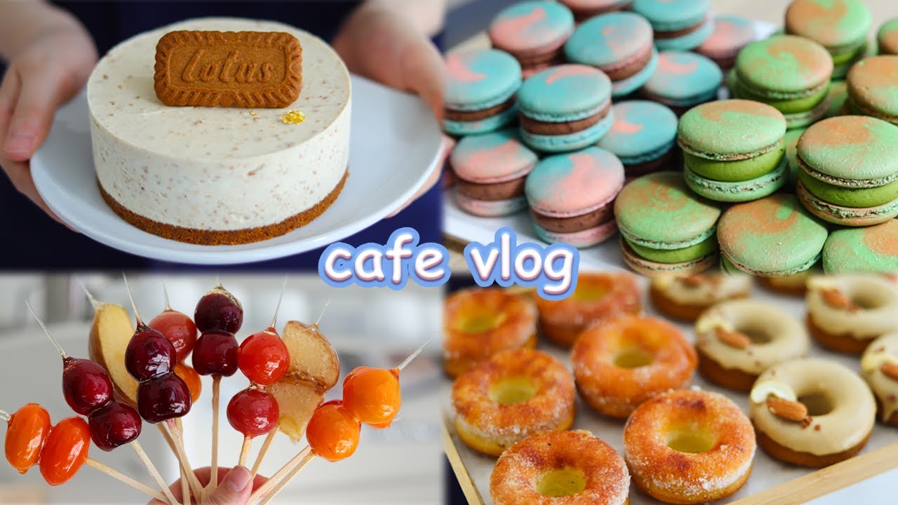 [ENG] 카페메뉴로 추천하는 No Oven 로투스 치즈케이크 레시피 공개!! | Cafe Vlog/Baking Vlog | 내복곰