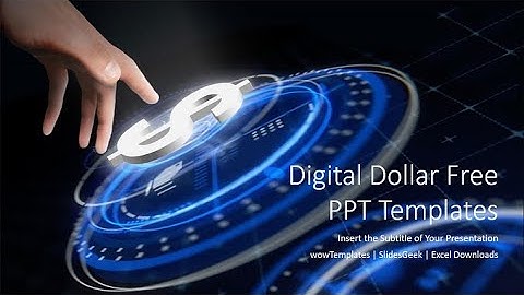 Digital Dollar Sign PowerPoint Template | Finance Templates | wowTemplates | SlidesGeek
