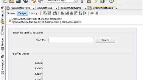 how to develop java GUI application staff management system part 16