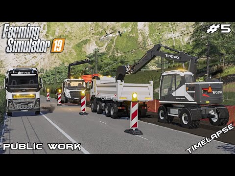 Digging TRENCH with Volvo EWR150E for WATER PIPES | Public Work | Farming Simulator 19 | Episode 5